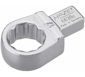 Hazet Einsteck-Ringschlüssel, Einsteck-Vierkant 9 x 12 mm, Außen-Doppel-Sechskant-Tractionsprofil, 17 mm