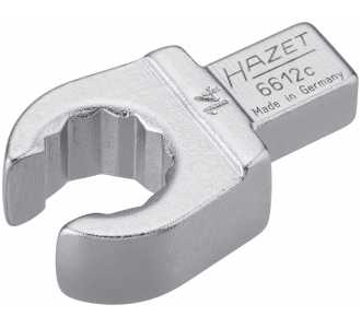 Hazet Einsteck-Ringschlüssel, offen, Einsteck-Vierkant 9 x 12 mm, Außen-Doppel-Sechskant Profil, 14 mm