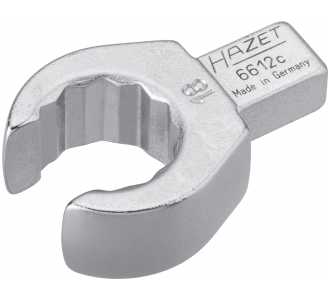 Hazet Einsteck-Ringschlüssel, offen, Einsteck-Vierkant 9 x 12 mm, Außen-Doppel-Sechskant Profil, 18 mm