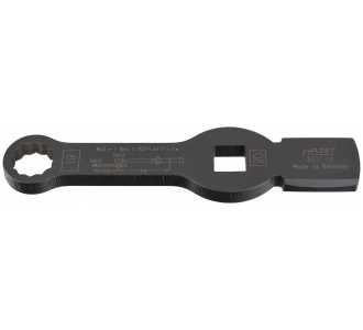 Hazet Schlag-Ringschlüssel, Doppelsechskant, mit 2 Schlagflächen, Vierkant hohl 20 mm (3/4"), Außen-Doppel-Sechskant Profil, 19 mm