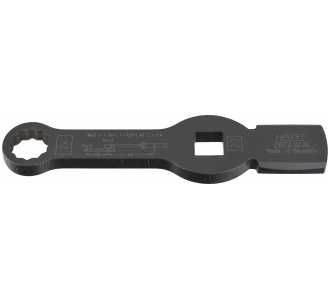 Hazet Schlag-Ringschlüssel, Doppelsechskant, mit 2 Schlagflächen, Vierkant hohl 20 mm (3/4"), Außen-Doppel-Sechskant Profil, 24 mm