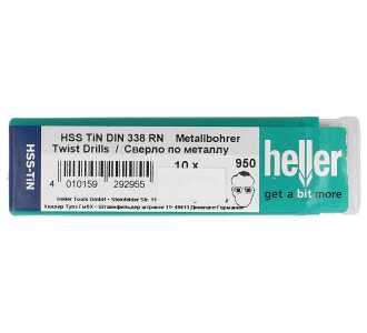 Heller HSS TIN DIN 338 Stahlbohrer, Rundschaft, 5 Stk. Ø 10.5 x 87/133 mm