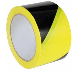 IKS Warnmarkierungsband PVC selbstklebend 60mmx66m gelb/schwarz