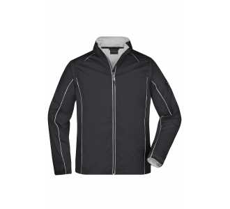 James & Nicholson Herren Zip-Off Softshell Jacke JN1122 Gr. XL black/silver