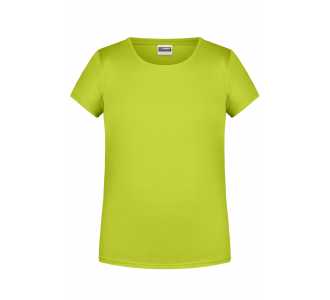 James & Nicholson T-Shirt für Mädchen in klassischer Form 8007G Gr. 134/140 acid-yellow