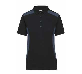 James & Nicholson Workwear Polo Damen JN1825 Gr. 3XL black/carbon