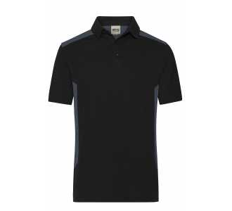 James & Nicholson Workwear Polo Herren JN1826 Gr. 3XL black/carbon