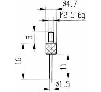 Käfer Messeinsatz Stahl Abb. 14/ 1,5 mm