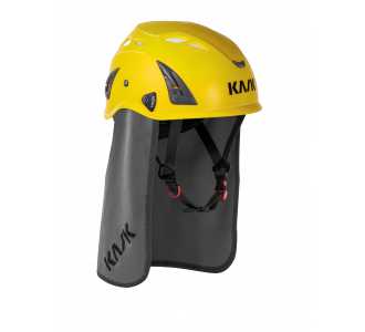 KASK-SET Schutzhelm PLASMA AQ EN397 gelb + Nackenschutz grau