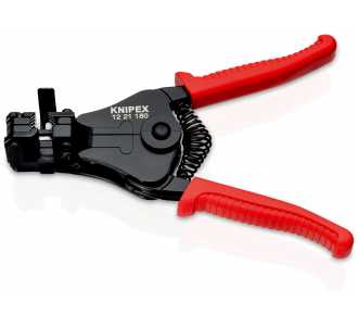 Knipex Abisolierzange mit Formmessern mit Kunststoff-Griffhüllen schwarz lackiert 180 mm, 335 g