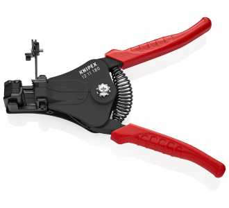 Knipex Abisolierzange mit Formmessern mit Kunststoff-Griffhüllen schwarz lackiert 180 mm
