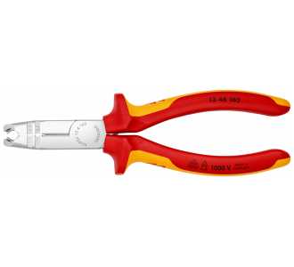 Knipex Abmantelungszange isoliert mit Mehrkomponenten-Hüllen, VDE-geprüft verchromt 165 mm