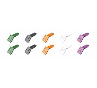 Knipex ColorCode Clips Farbmischung 2 (10 Stück) 21 mm