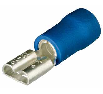 Knipex Flachsteckhülsen isoliert je 100 Stück, blau, Art.Nr. 97 99 021