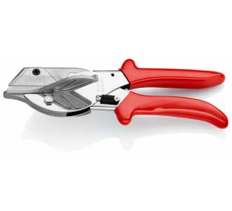 Knipex Gehrungsschere für Kunststoff- und Gummiprofile mit Kunststoffhüllen verchromt 215 mm