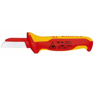 Knipex Kabelmesser isolierender Mehrkomponenten-Griff, VDE-geprüft 190 mm, Art.Nr. 98 54