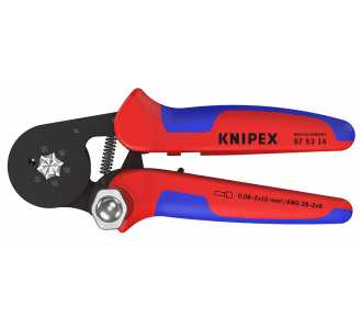 Knipex Selbsteinstellende Crimpzange für Aderendhülsen mit Seiteneinführung, mit Mehrkomponenten-Hüllen, brüniert, 180 mm, Art.Nr. 97 53 14