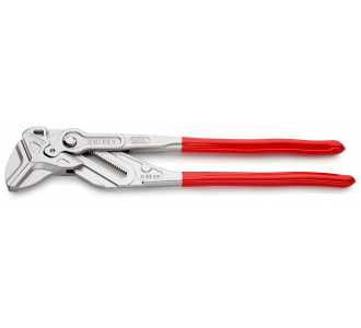 Knipex Zangenschlüssel XL Zange und Schraubenschlüssel in einem Werkzeug mit Kunststoff überzogen verchromt 400 mm