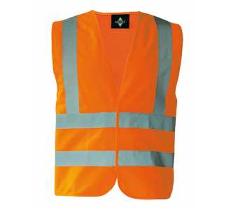 Korntex Hi-Vis Safety Vest With 4 Reflective Stripes Hannover KX140 M Signal Orange