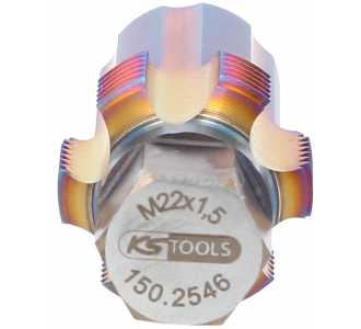 KS Tools Gewindeschneider mit Führungsbolzen für Partikelfiltersensoren, M22x1,5