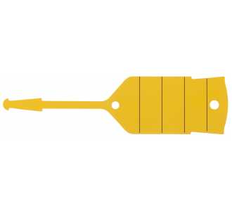 KS Tools Schlüsselanhänger mit Schlaufe, gelb, 500 Stück