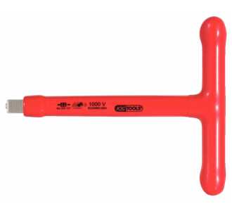 KS Tools 1/2" T-Griff-Aufsteckschlüssel mit Schutzisolierung und Schraubenarretierung, 200 mm