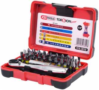 KS Tools 1/4" TORSIONpower Bit-Box, 32-tlg., Form C 6,35