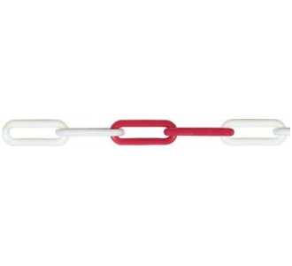 Kunststoffkette 6 mm Rollenware (250x200), rot/weiß
