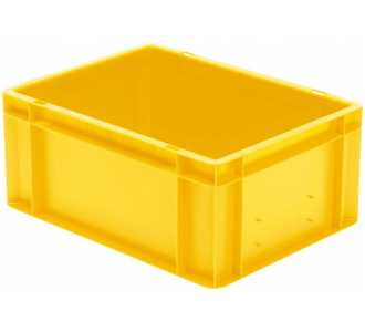 Transport-Stapelkasten B400xT300xH175 mm gelb, geschlossen ohne Griffloch