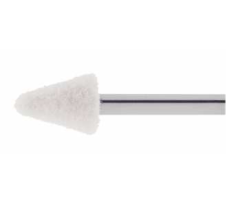 LUKAS Polierstift P3KE Rundkegelform 10x12 mm Schaft 3 mm Filz für Polierpaste