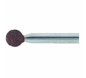LUKAS Schleifstift D15 Kugelform für Werkzeugstähle 5x5 mm Schaft 3 mm, Korn 80