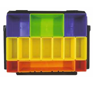Makita Boxeinsatz farbige Boxen 13 Boxen, Höhe 70 mm