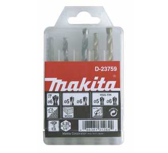 Makita Universal-Bohrer-Set, 5-tlg., Ø 5, 6 mm, 1/4" 6-kant