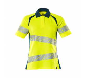 Mascot Polo-Shirt, Damenpassform Polo-shirt Gr. 2XLONE, hi-vis gelb/dunkelpetroleum