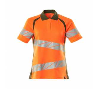 Mascot Polo-Shirt, Damenpassform Polo-shirt Gr. L ONE, hi-vis orange/moosgrün