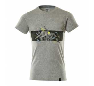 Mascot T-Shirt mit Druck T-shirt Gr. M, grau/hi-vis gelb