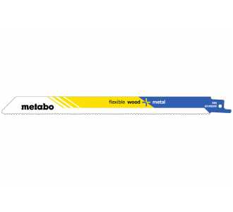Metabo 100 Säbelsägeblätter "flexible wood + metal" 225 x 0,9 mm, BiM, 1,8-2,6 mm/ 10-14 TPI
