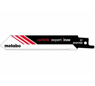 Metabo 2 Säbelsägeblätter "expert inox" 115 x 1,25 mm, HM, 1,4 mm/ 18 TPI