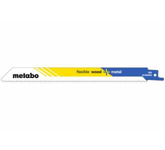 Metabo 200 Säbelsägeblätter "flexible wood + metal" 200 x 0,9 mm, BiM, 2,5 mm/ 10 TPI