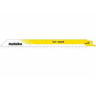 Metabo 5 Säbelsägeblätter "fast wood" 225 x 1,25 mm, HCS, 8,5 mm/ 3 TPI