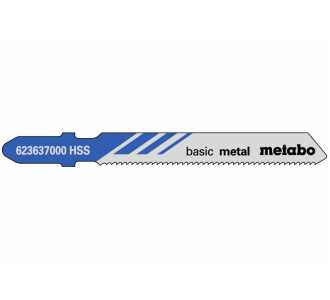 Metabo 5 Stichsägeblätter "basic metal" 51/ 1,2 mm, HSS, gefräst / gewellt