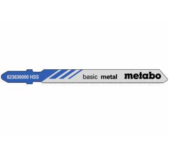 Metabo 5 Stichsägeblätter "basic metal" 66/ 0,7 mm, HSS