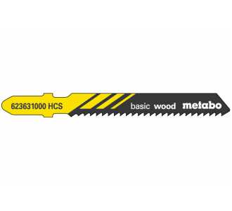 Metabo 5 Stichsägeblätter "basic wood" 51/ 2,0 mm, HCS, gefräst / gewellt