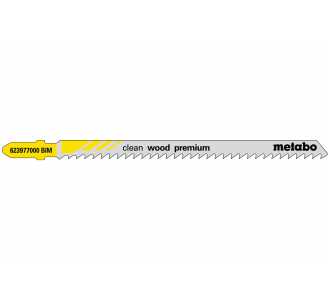 Metabo 5 Stichsägeblätter "clean wood premium" 105/ 3,0 mm, BiM