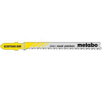 Metabo 5 Stichsägeblätter "clean wood premium" 74/ 2,7 mm, BiM, mit Eintauchspitze