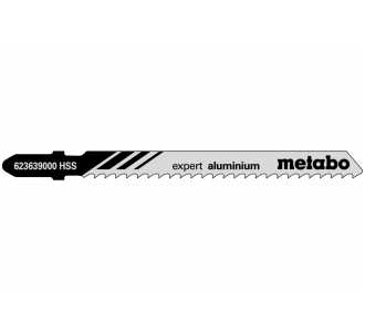 Metabo 5 Stichsägeblätter "expert aluminium" 74/ 3,0 mm, HSS, gefräst / geschränkt