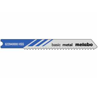Metabo 5 U-Stichsägeblätter "basic metal" 52/ 2,0 mm, HSS, Universalschaft