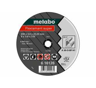 Metabo Flexiamant super 115x2,5x22,23 Alu, Trennscheibe, gekröpfte Ausführung