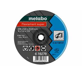 Metabo Flexiamant super 115x6,0x22,23 Stahl, Schruppscheibe, gekröpfte Ausführung