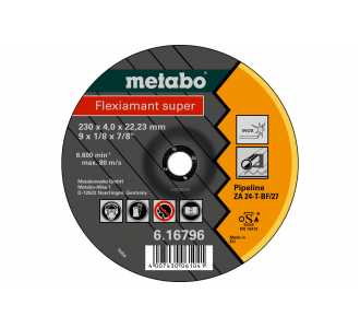 Metabo Flexiamant super 180 x 4,0 x 22,23 Pipeline, Schruppscheibe, gekröpfte Ausführung